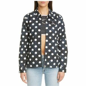 Sandy Liang X Vans Women's Black and White Polka Dot Bomber Jacket